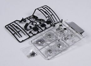 1/10 Scale Accessory Set Inc Brake Discs/Wipers/Intercooler/Mirrors/Chrome Tailpipes