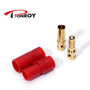 3.5MM Gold Plated Banana Plug With Red Housing