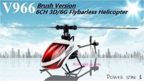 WLtoys V966 Power Star 1 6CH 3D 6-Axis Gyro Flybarless RC Helicopter