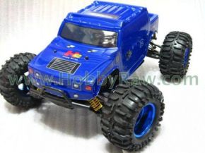 HL3851-6 1:10 Monster Truck with HUMMER blue bodyshell - Brushed motor - Ready to Run