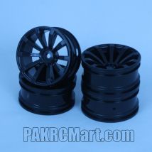 1:10 Wheel Set - Black 10 spokes (4 pieces) - 601