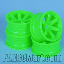 1:10 Wheel Set - Green 6 spokes (4 pieces) - 703