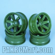 1:10 Wheel Set - Dark Green 6 spokes (4 pieces) - 705