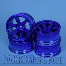1:10 Wheel Set - Blue 6 spokes (4 pieces) - 708