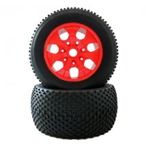 1/8 Scale Rubber Tires With Wheel Sets T810015 140mm Fit RC HSP 1:8 Monster Truck 2PC